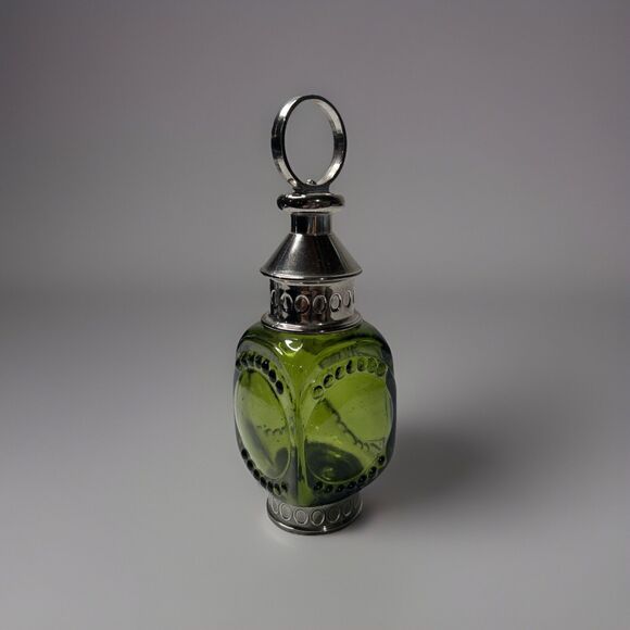 Vintage Avon Whale Oil Lantern Tai Winds After Shave 5 oz. Green Decanter 7.5" - Picture 1 of 5